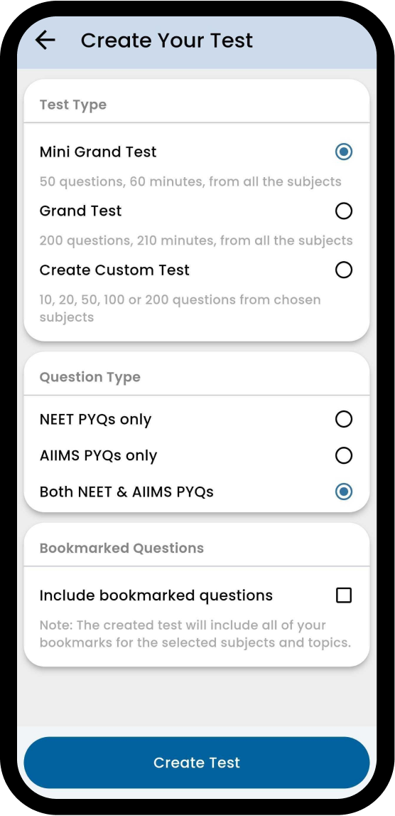 Create Custom Tests